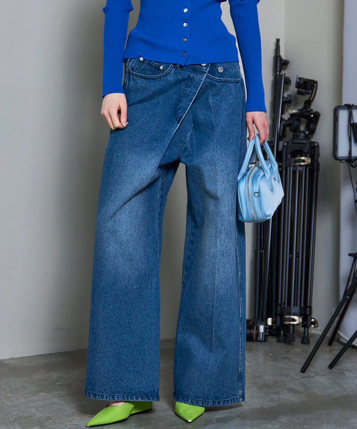 2way Asymmetry Tuck Denim