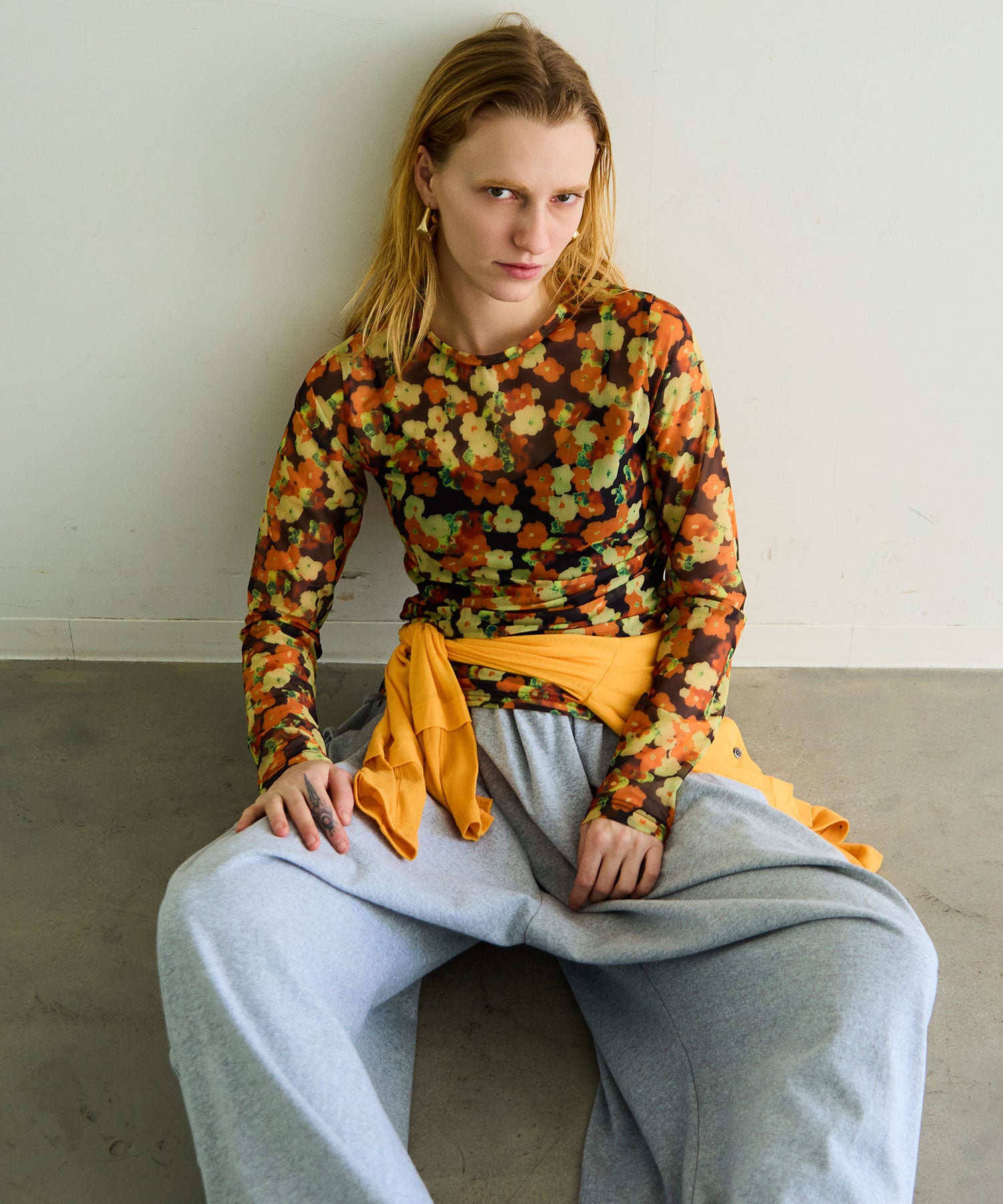SALE】Flower Print Tops