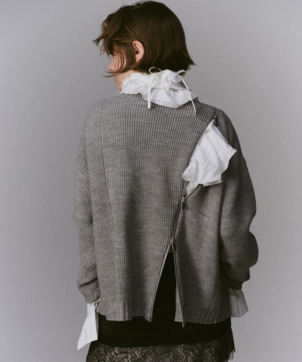 【25WINTER PRE-ORDER】Long Zipper Knit Pullover