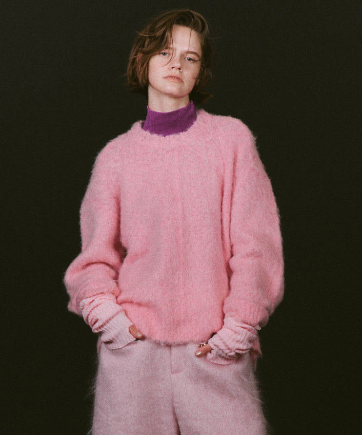 Slub Brush Knit Pullover