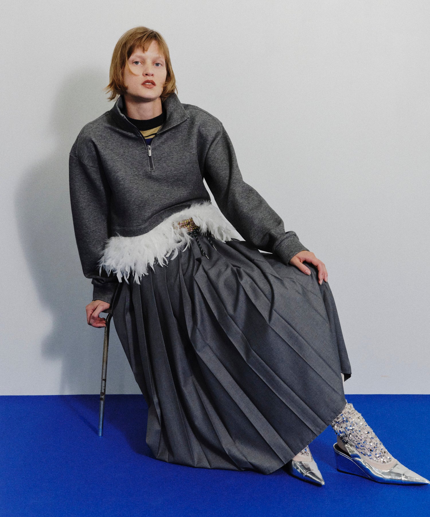スカート maison special skirt Waist Drawstring Pleated Skirt