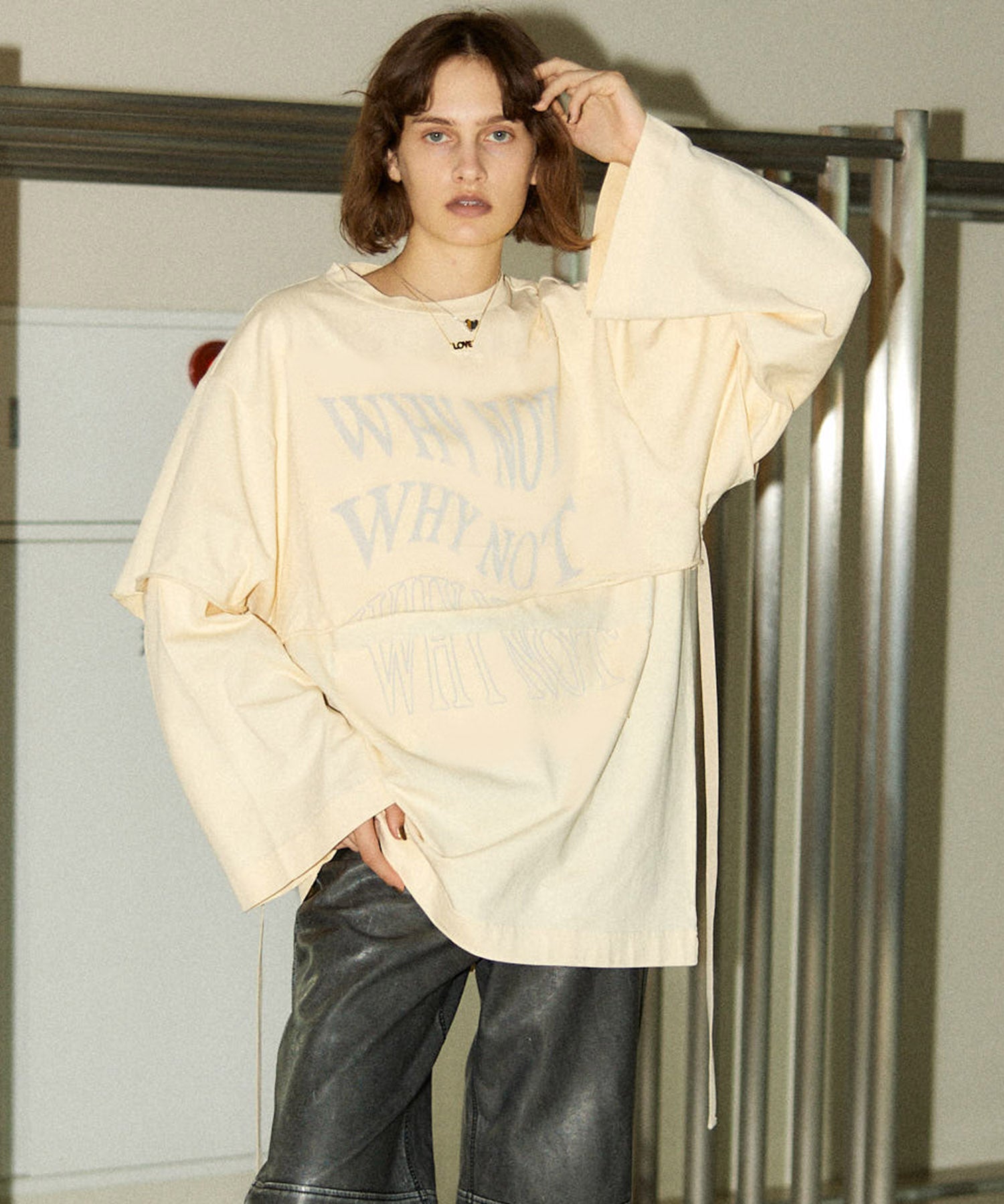 SALE】WHY NOT Layered Long T-shirt