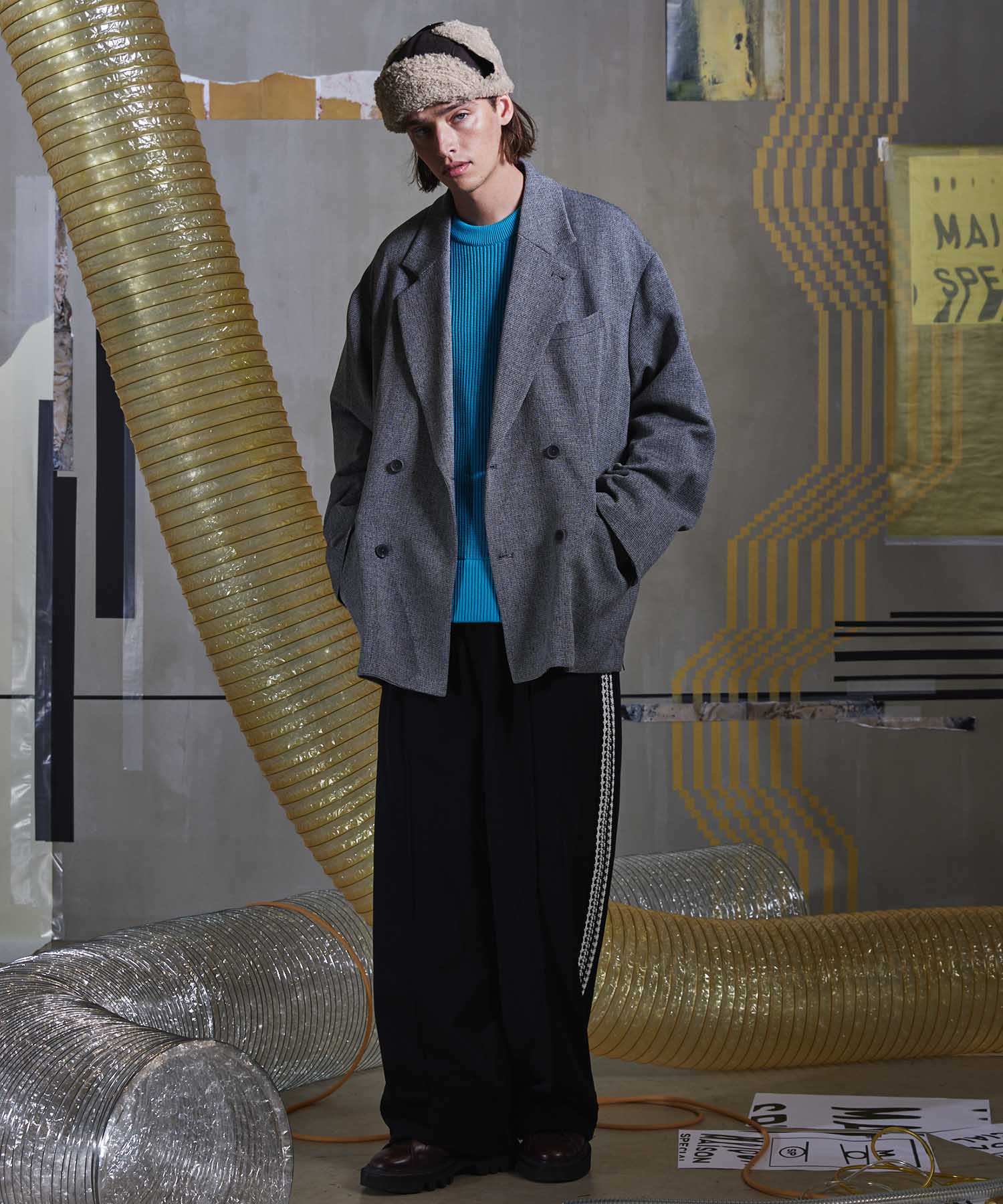 【SALE】【WEB LIMITED】Heavy-Weight Sweat Side Line Prime-Wide Easy Pants