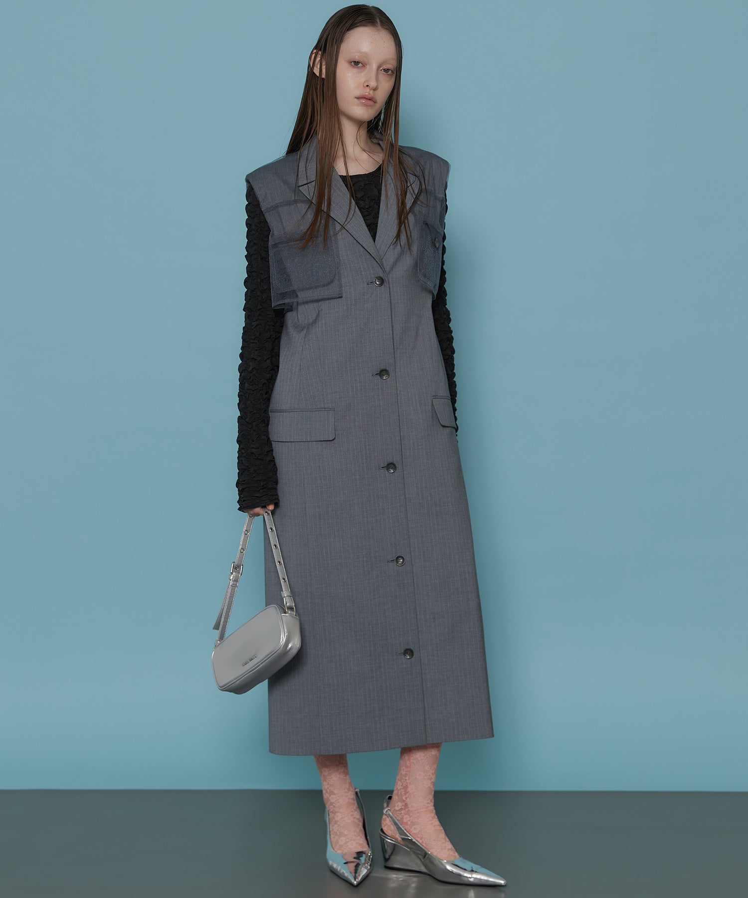 【24SPRING PRE-ORDER】Tailored Gilet One-piece Dress