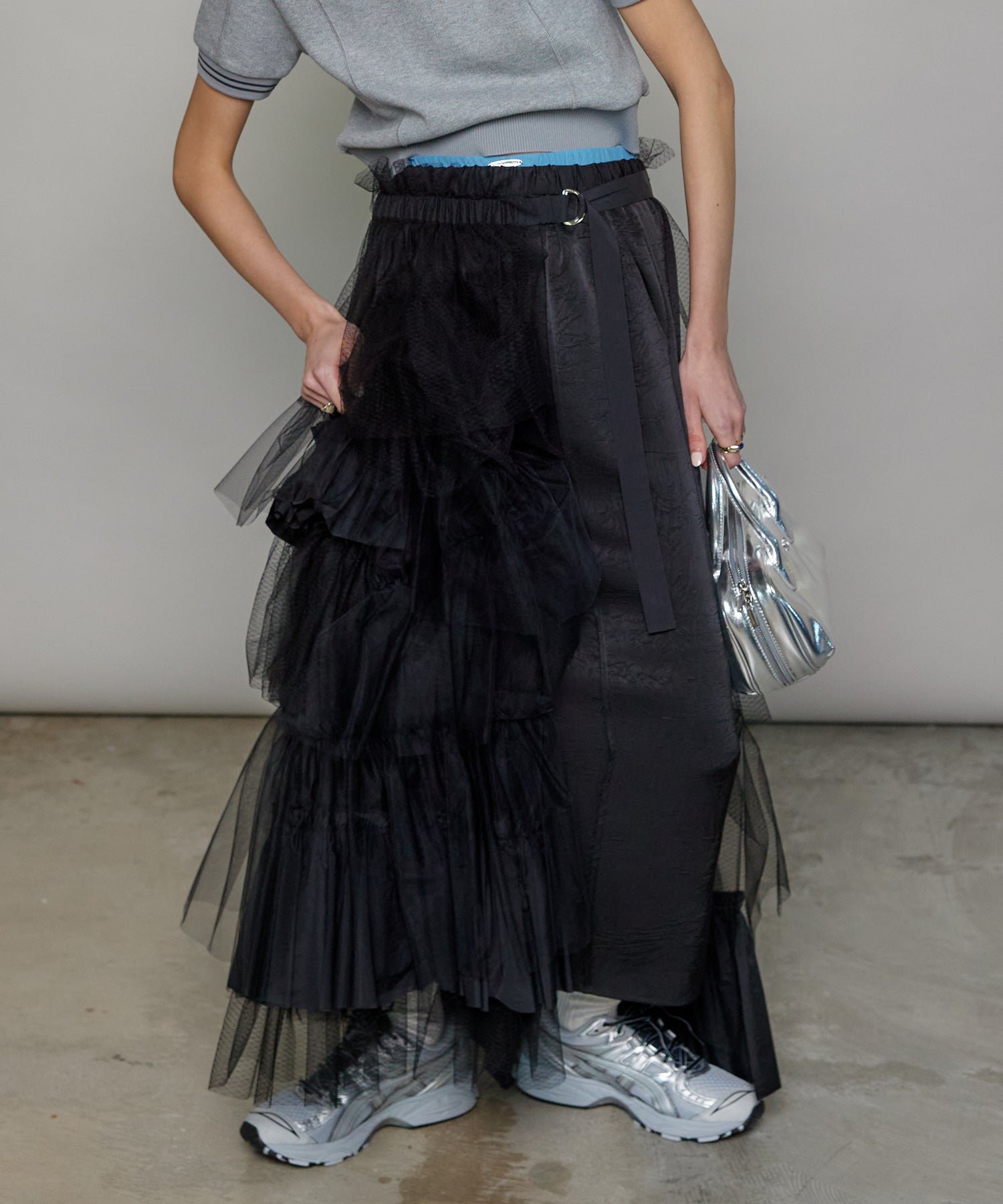 【24SUMMER PRE-ORDER】Raffle Tulle Layered Wrap Skirt