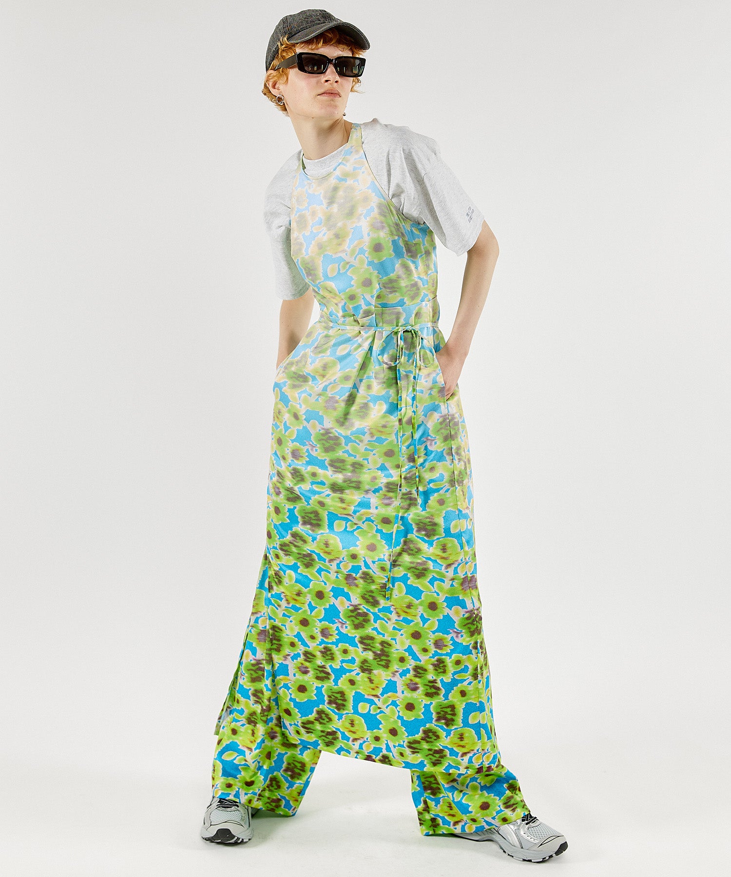 SALE】Gradation Floral Pattern Wrap Dress