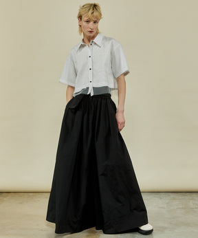 【PRE-ORDER】See-through Layered Tulle  Shirt