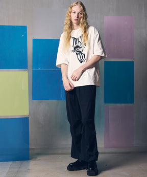 「TOKYO CITY」Dragon Embroidery Prime-Over Crew Neck T-shirt