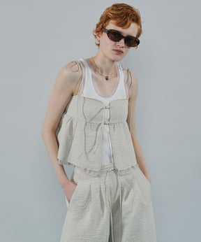 【24SUMMER PRE-ORDER】Floating Jacquard Camisole Tops