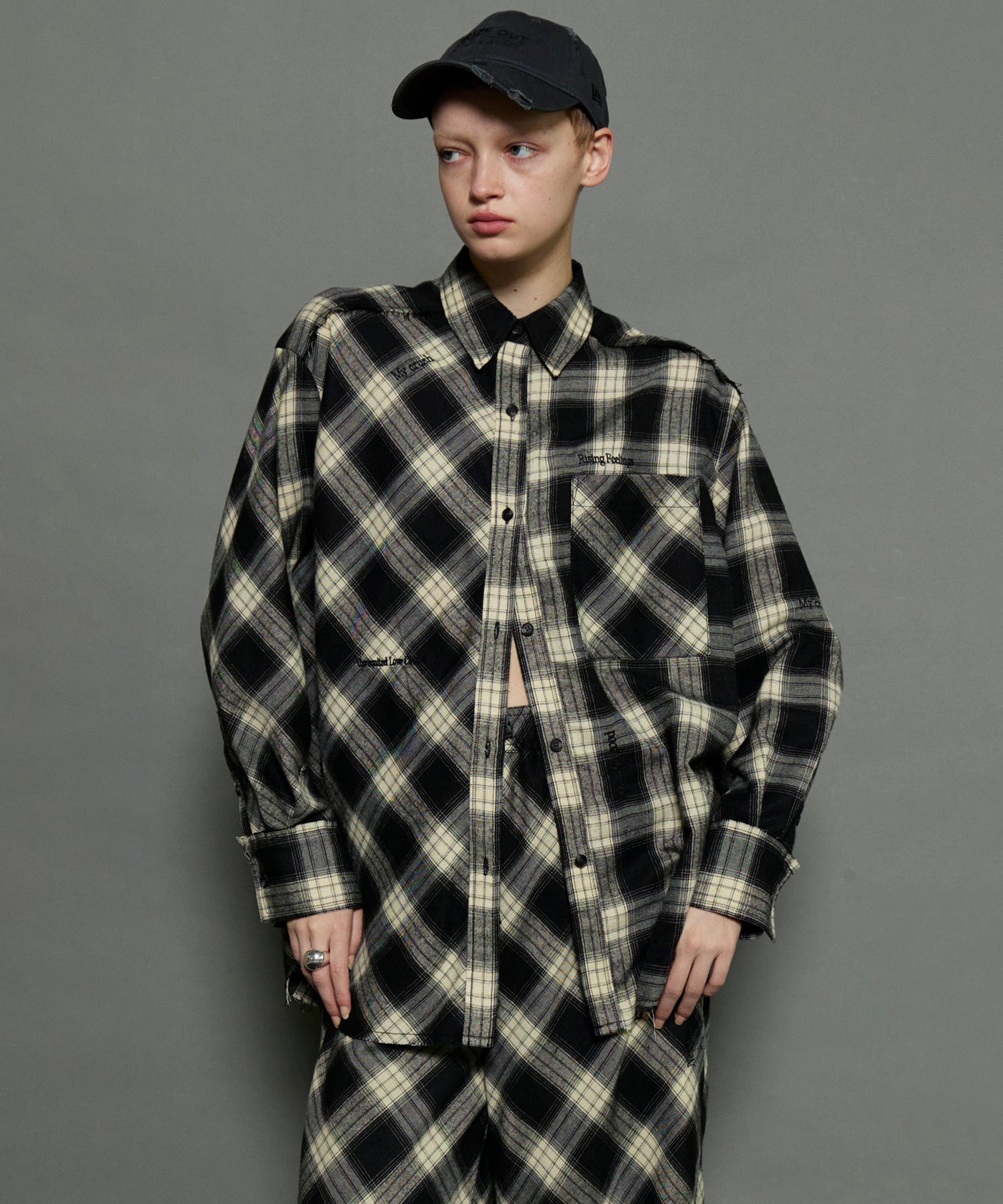 24AUTUMN PRE-ORDER】Random Checkered Oversized Shirt