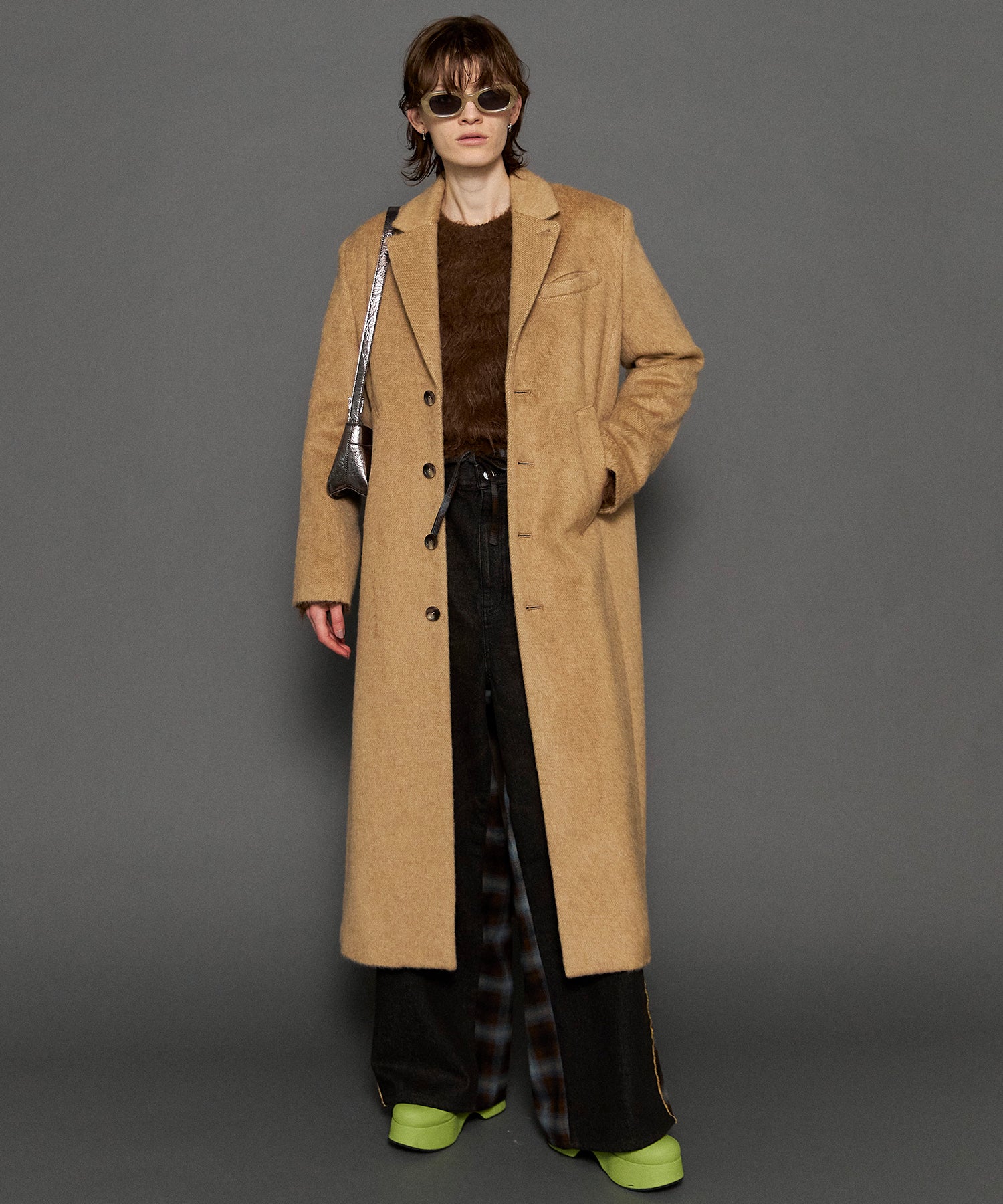 Mohair Shaggy Long Coat