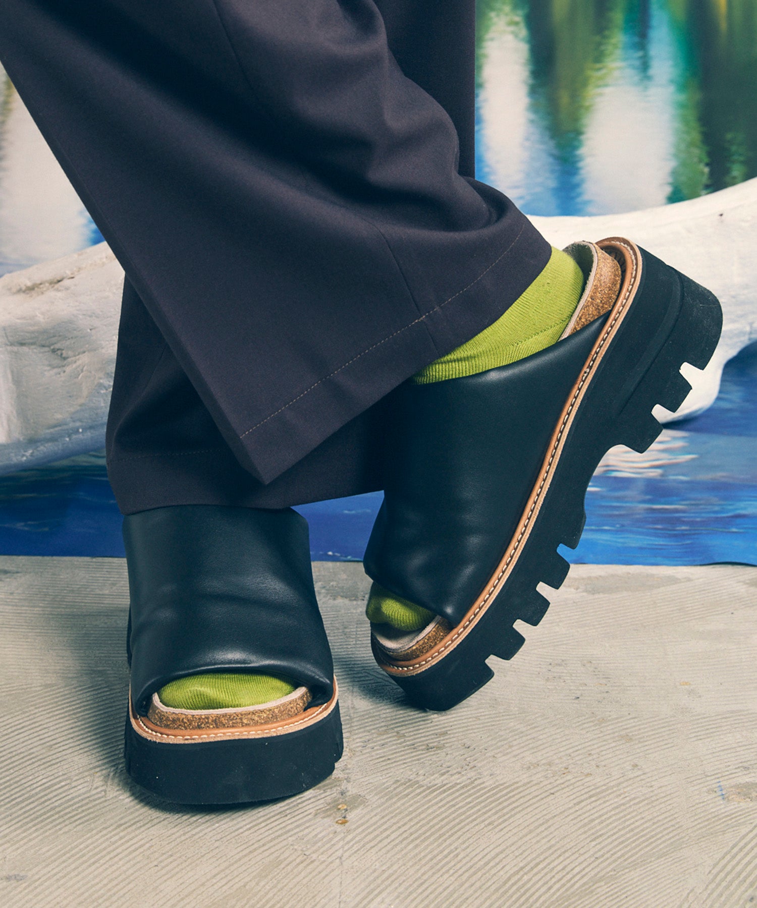 SALE】【SPECIAL SHOES FACTORY COLLABORATION】Cork Sole Shower