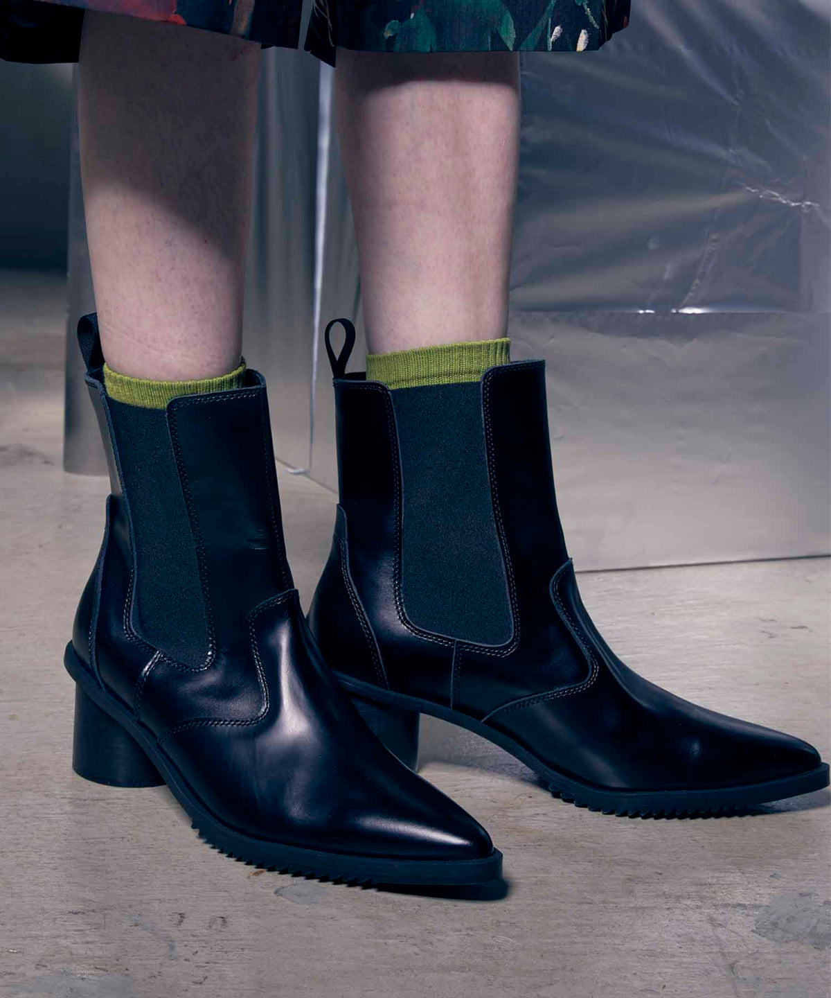 【SPECIAL SHOES FACTORY COLLABORATION】Pointed toe Side Gore Boots Made In TOKYO