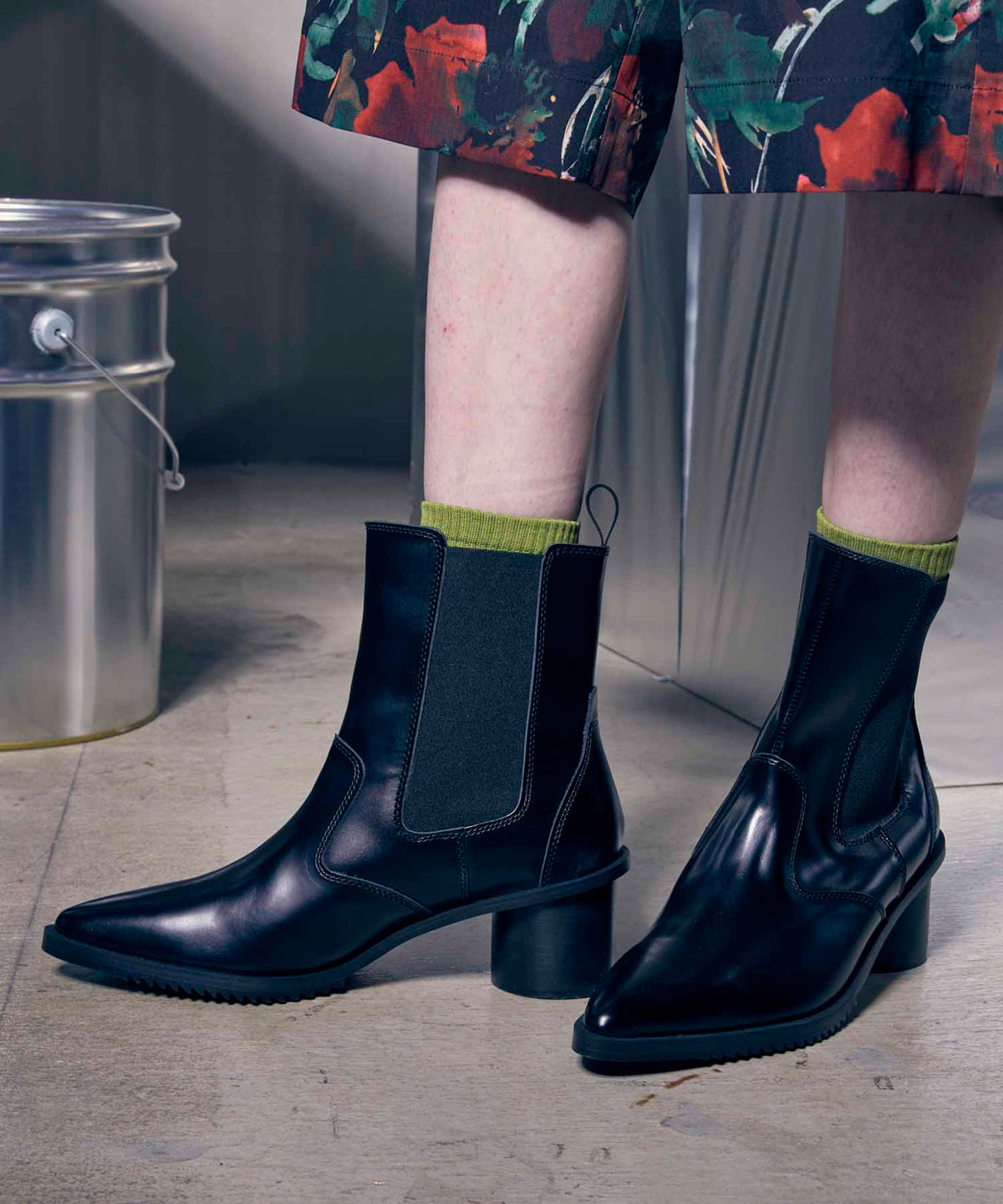 【SPECIAL SHOES FACTORY COLLABORATION】Pointed toe Side Gore Boots Made In TOKYO