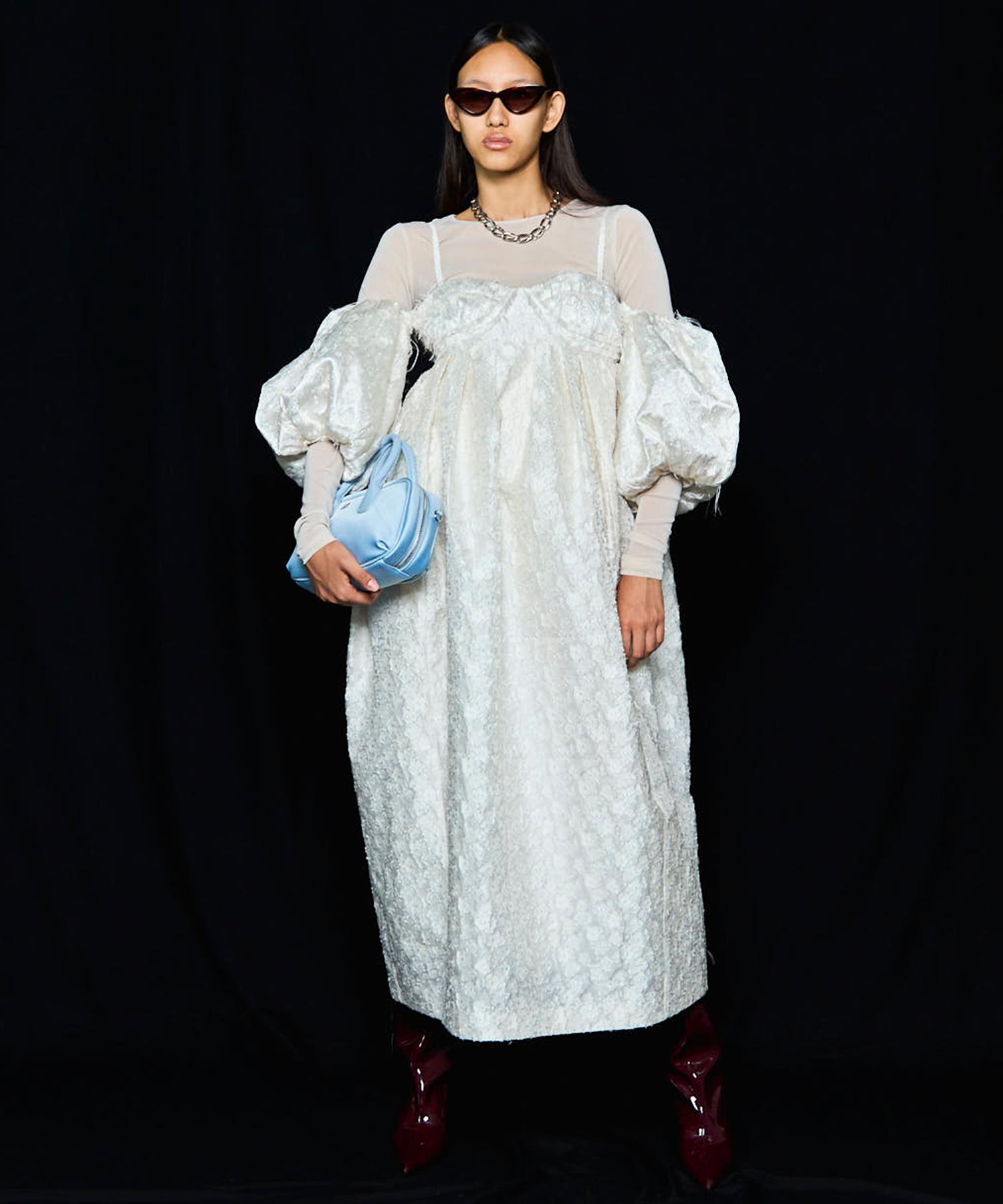 ワンピース MAISON SPECIAL Jacquard Balloon Tunic Jacquard Balloon Tunic