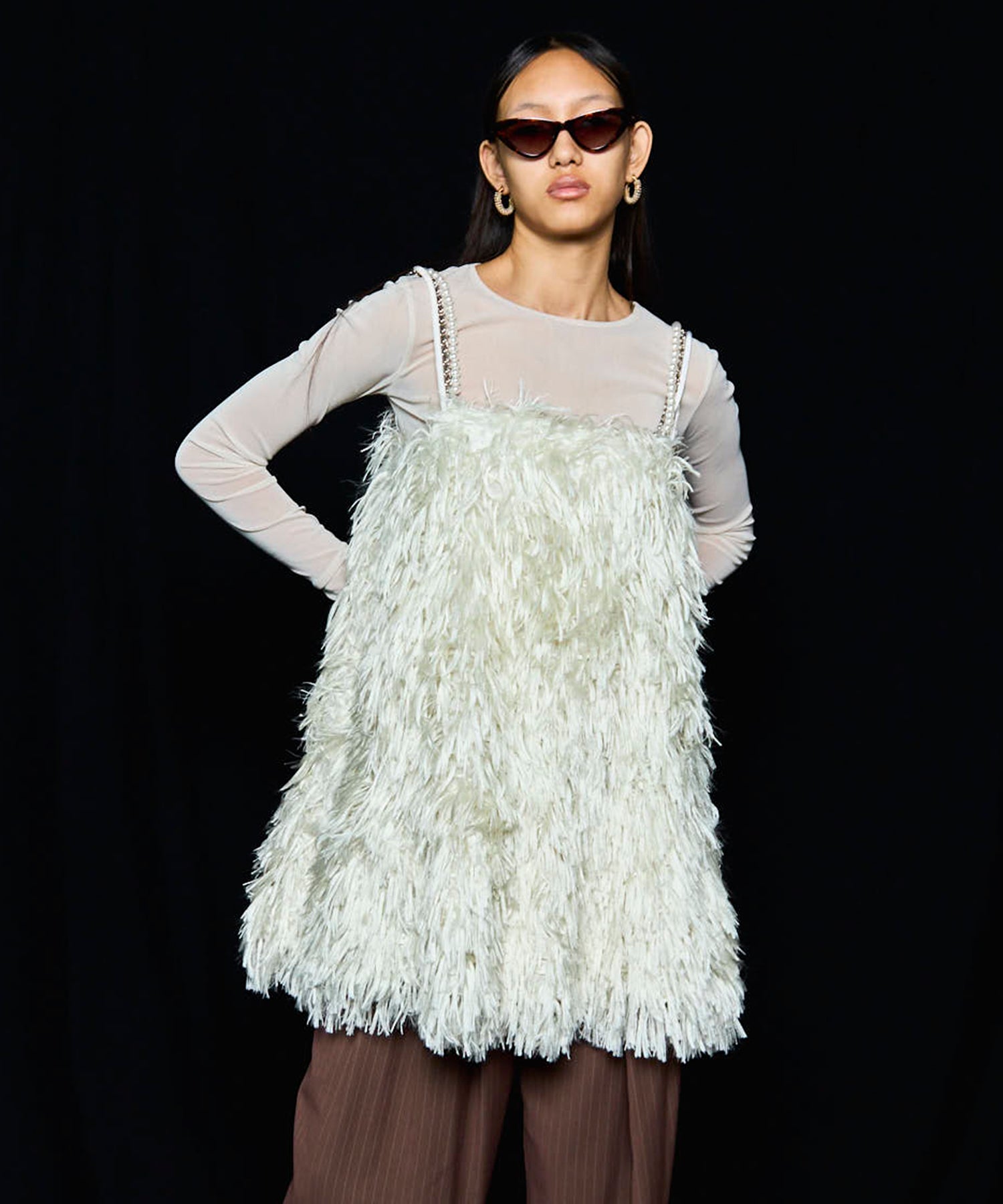 専用【新品タグ付き】MAISON SPECIAL フェザーチュニック Feather Tunic