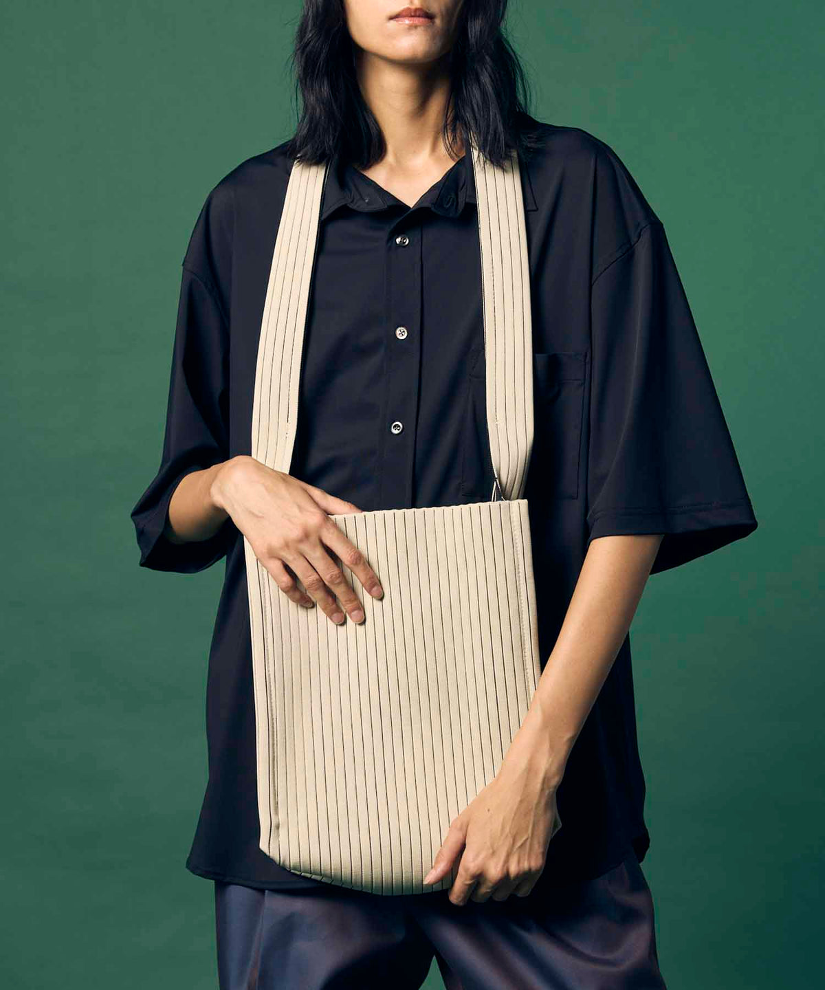 Knit Shoulder Tote Bag