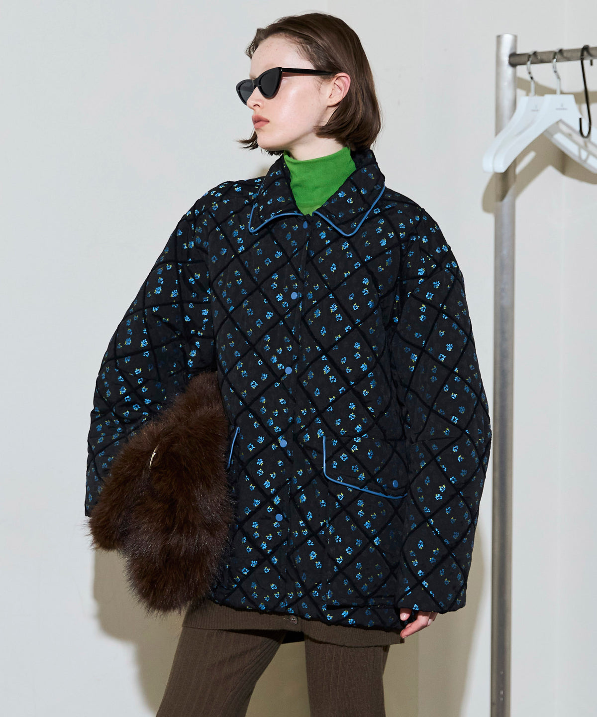 【25WINTER PRE-ORDER】Multi Fabric Mole Quilted Blouson