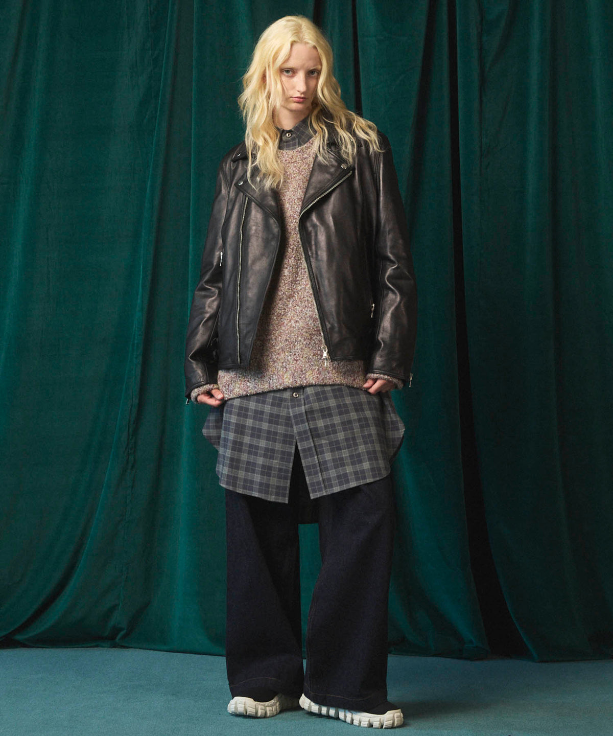 Dress-Fit Sheep Leather Double Rider Jacket