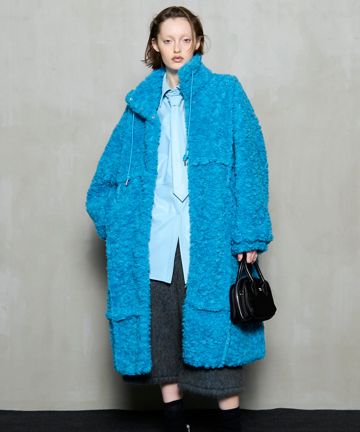 【25WINTER PRE-ORDER】Cut Off High Neck Boa Coat