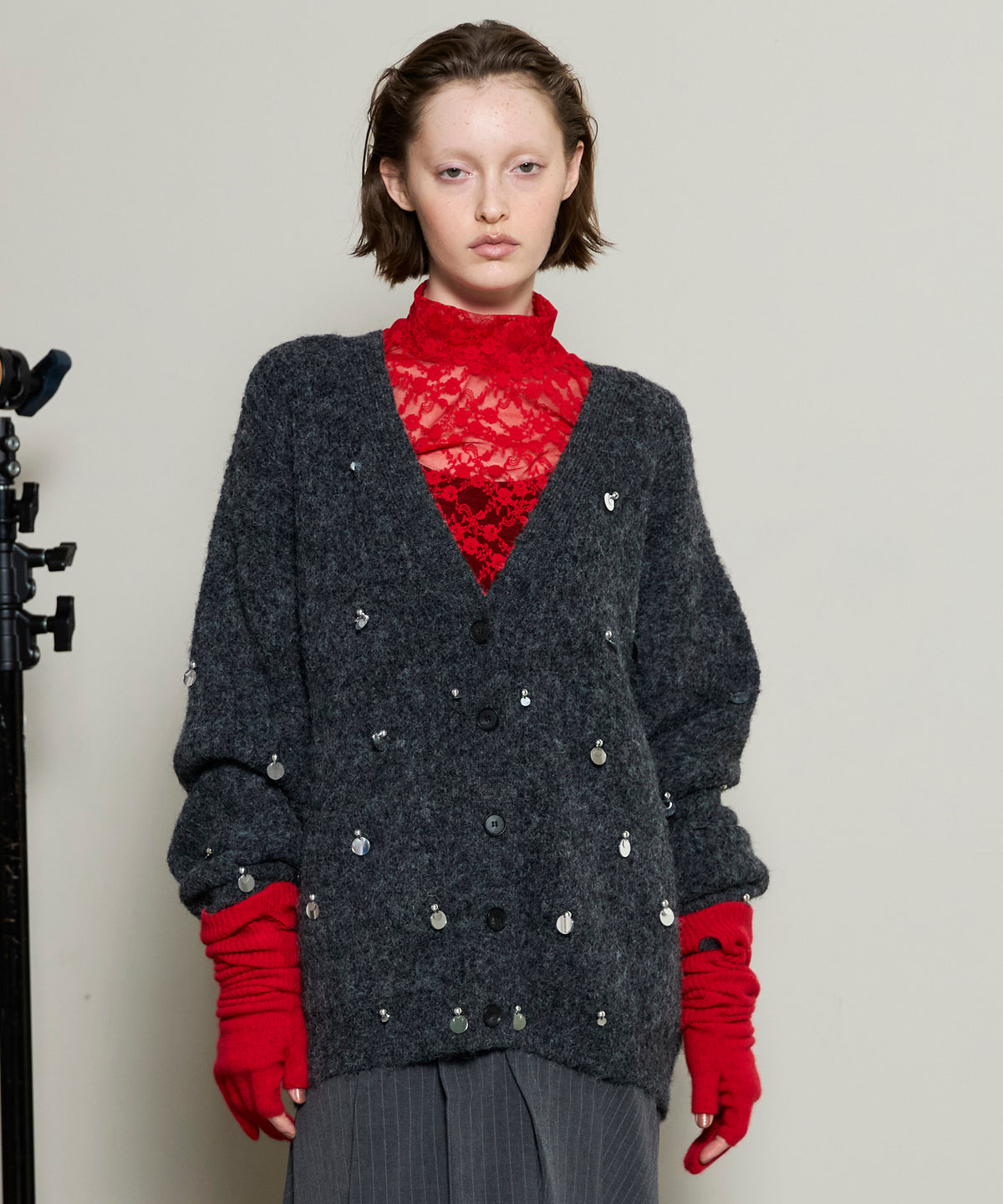 【25WINTER PRE-ORDER】Spangle Knit Cardigan