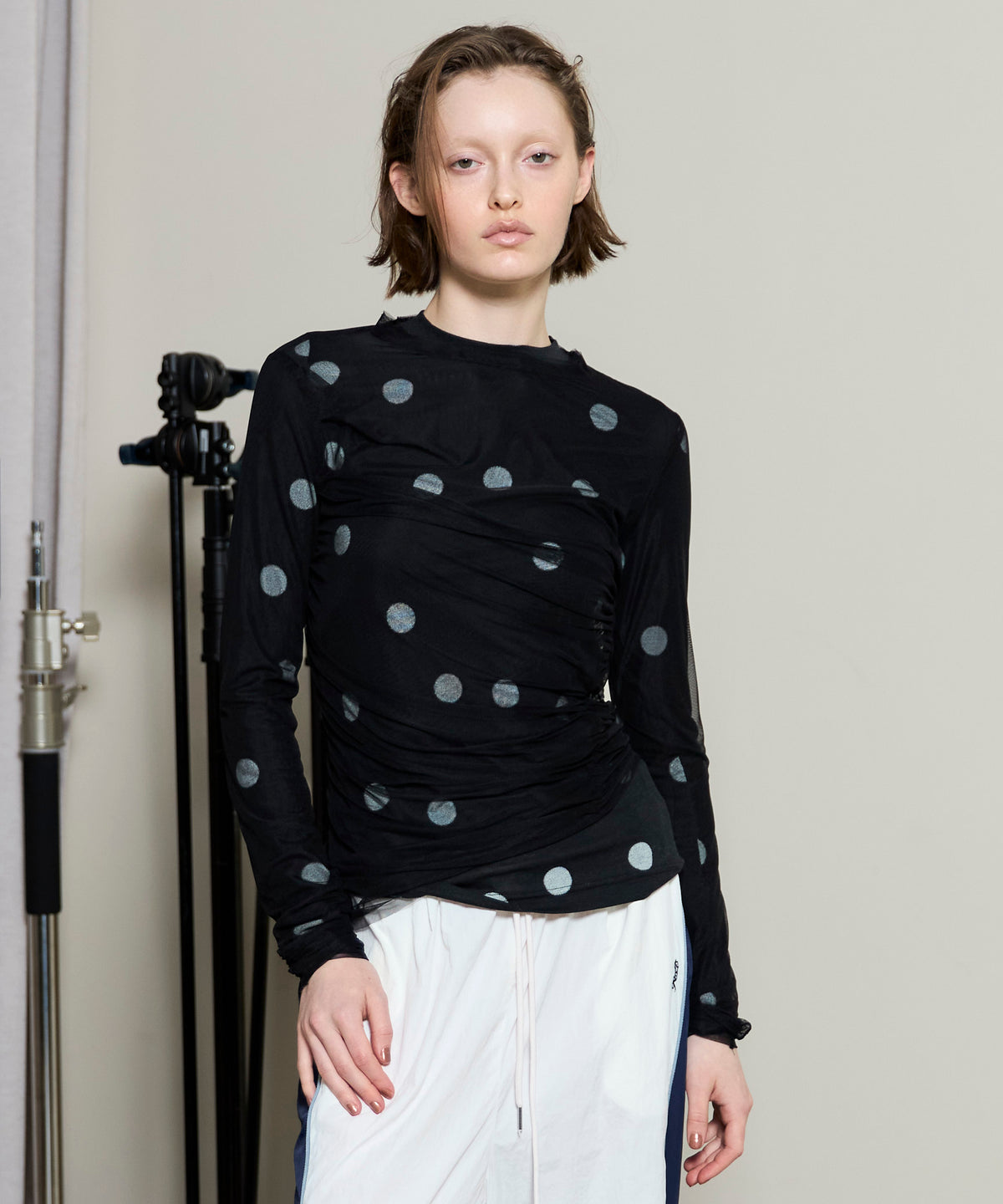 【25WINTER PRE-ORDER】Sheer Dot Layered Tops