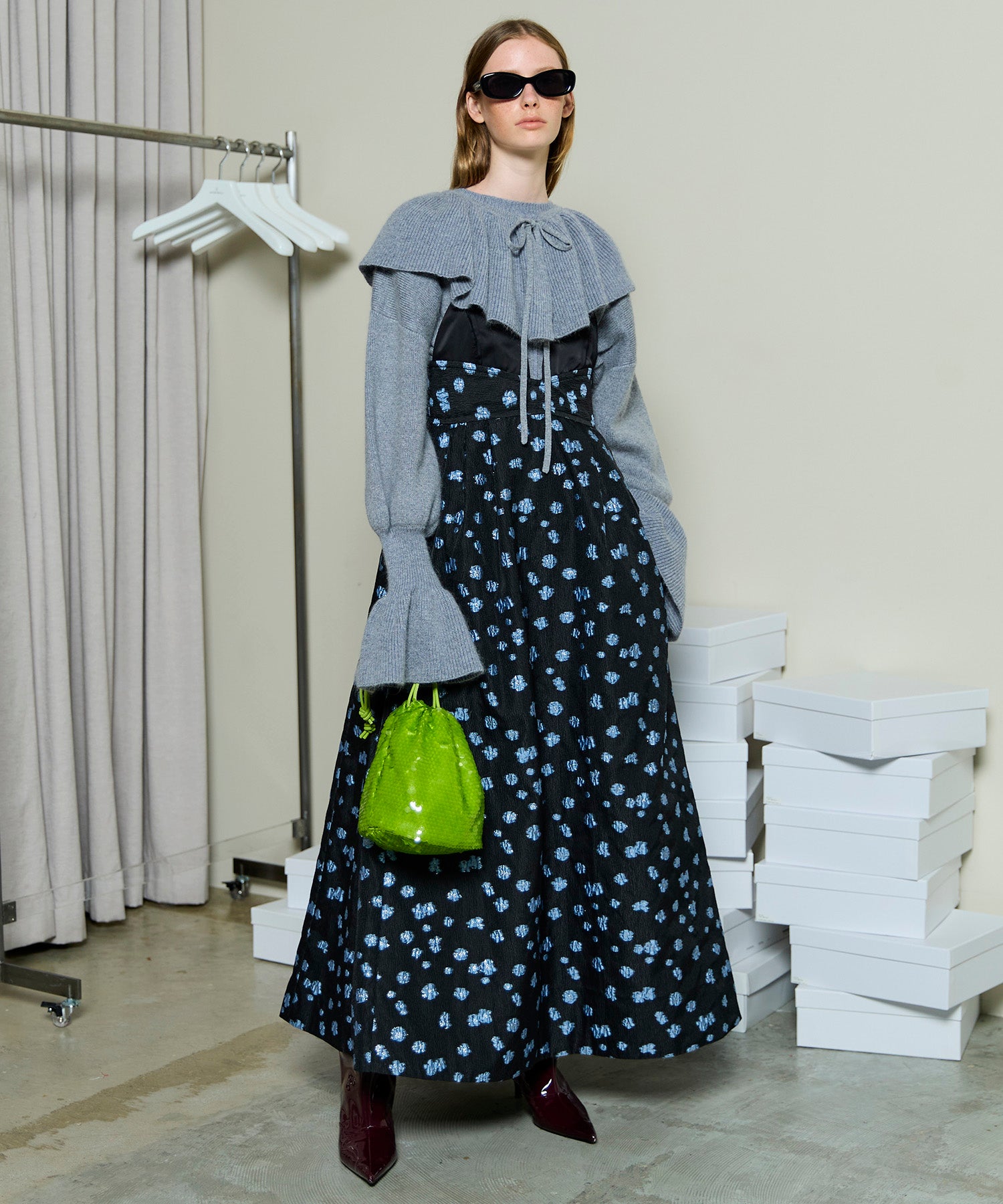 25WINTER PRE-ORDER】2way Jacquard Dress