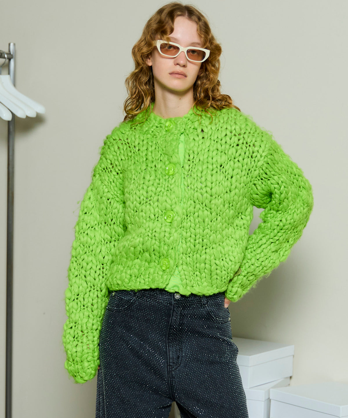 25WINTER PRE-ORDER Hand Slub Knit Cardigan