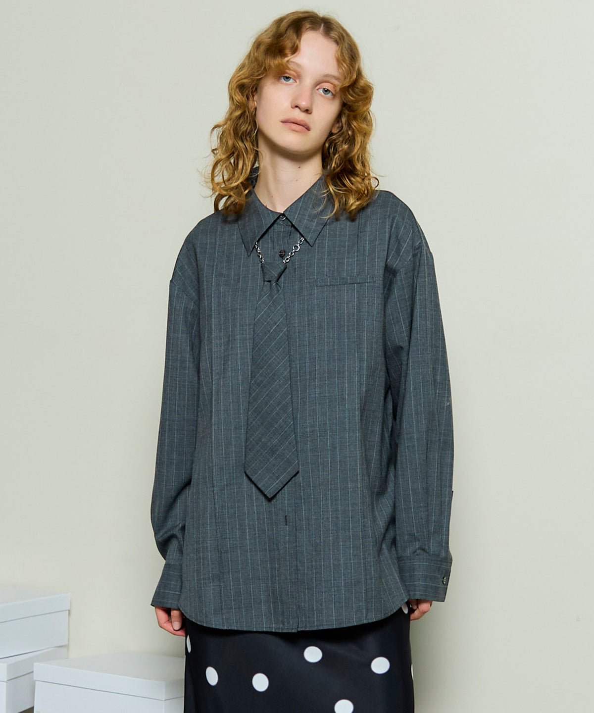 【25AUTUMN PRE-ORDER】Chain Tie Shirt