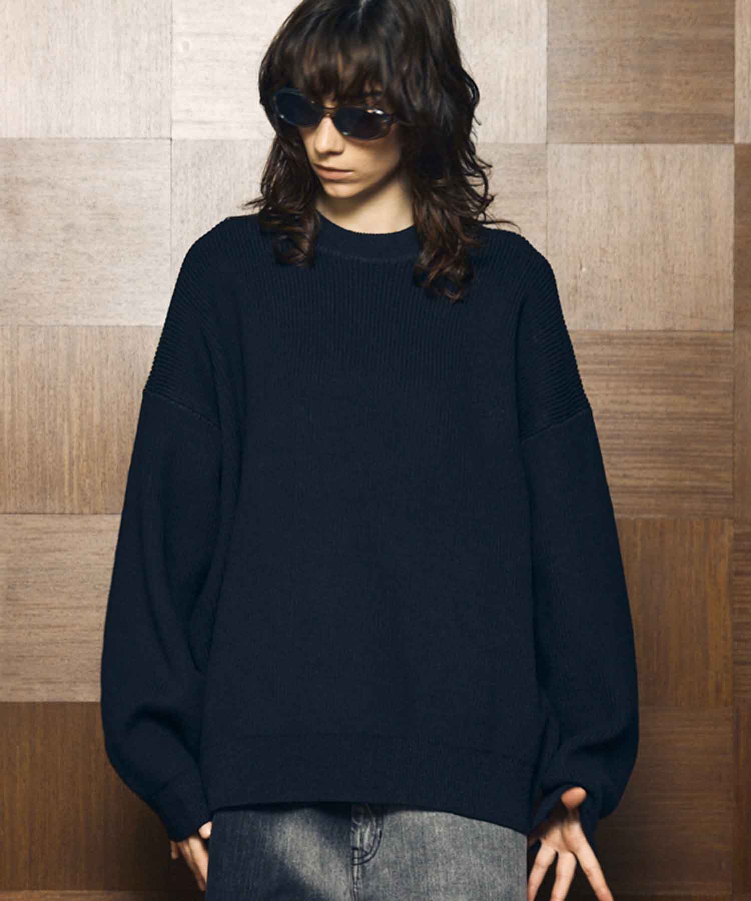 Prime-Over Pullover Crew Neck Knit