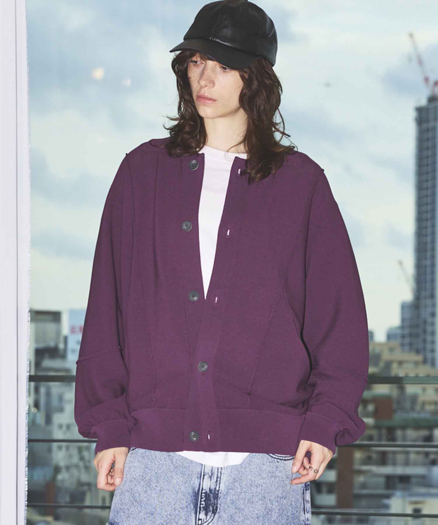SALE】Re-knitting High Gauge Polo Cardigan