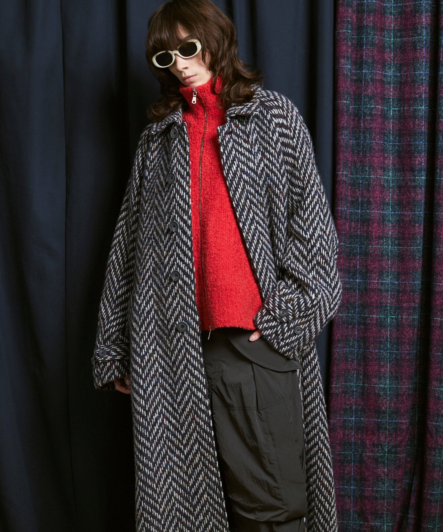 Italian Dead Stock Fabric】Prime-Over Balmachan Coat
