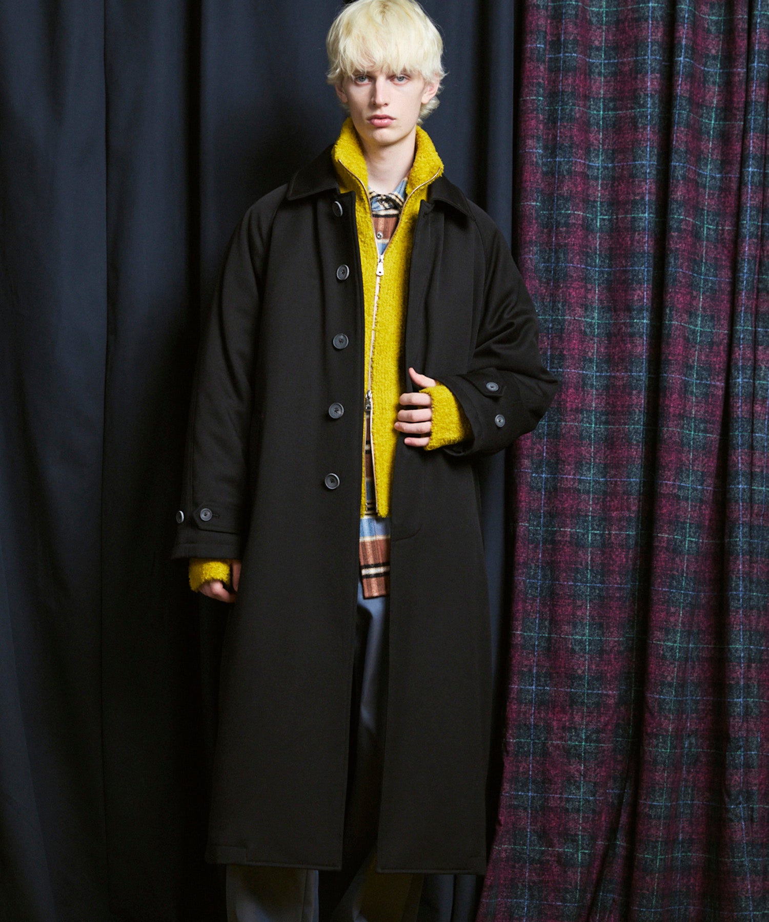 Italian Dead Stock Fabric】プライムオーバーステンカラーコート