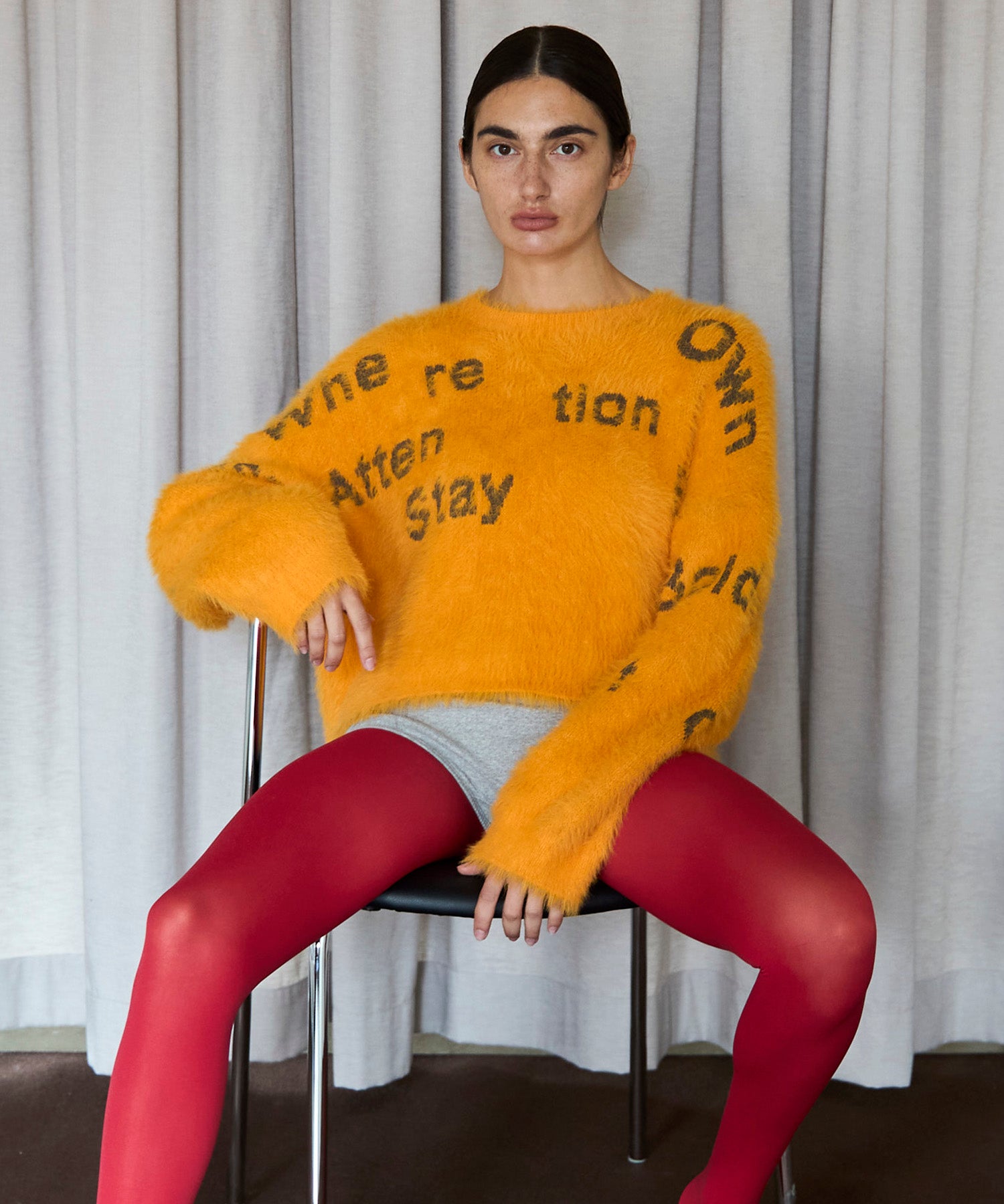 Shaggy Logo Knit Tops