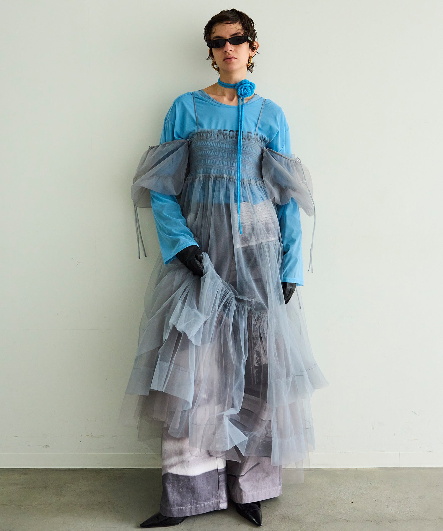 SALE】2-way Tulle Volume Camisole dress