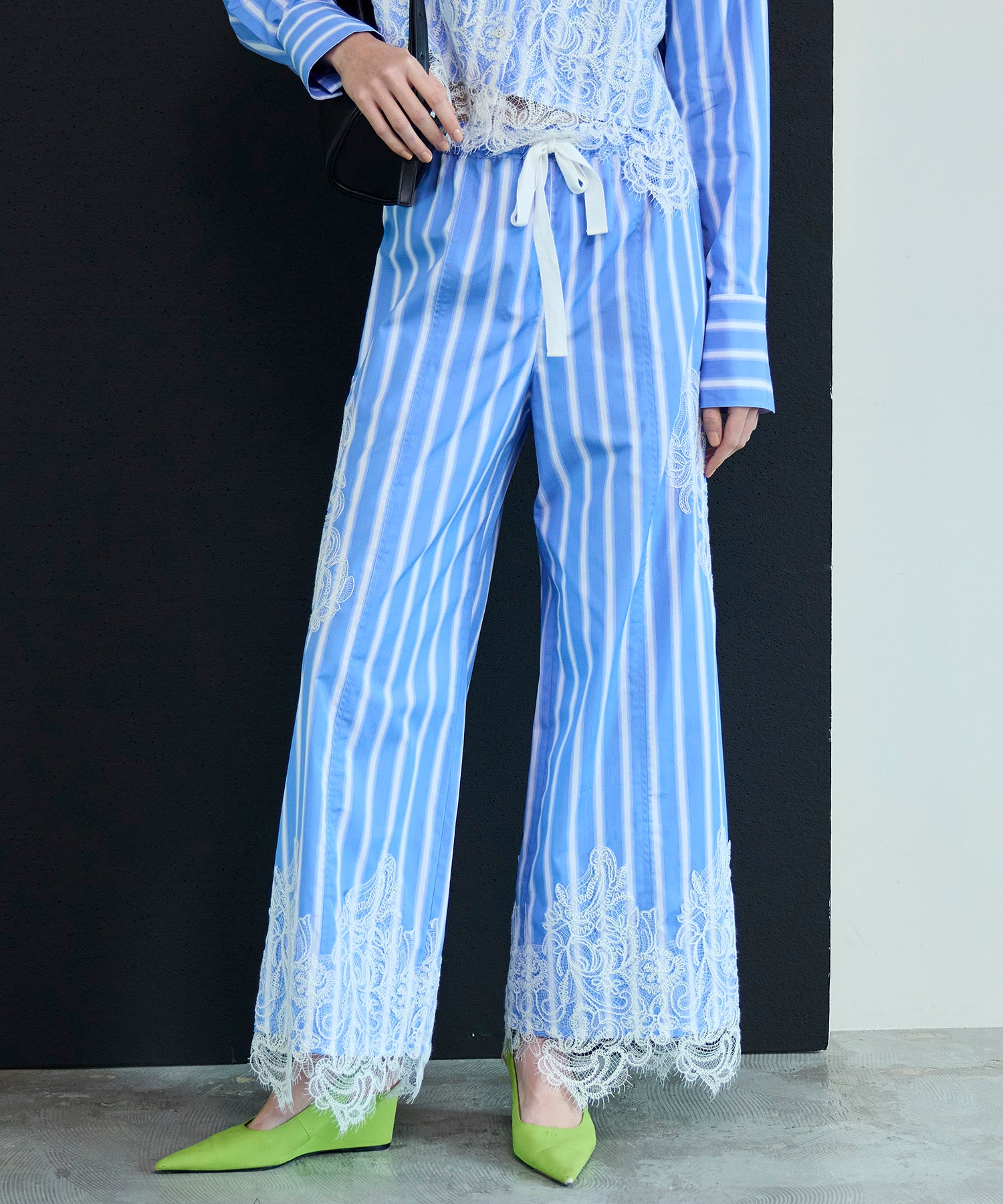 Striped Lace Pants