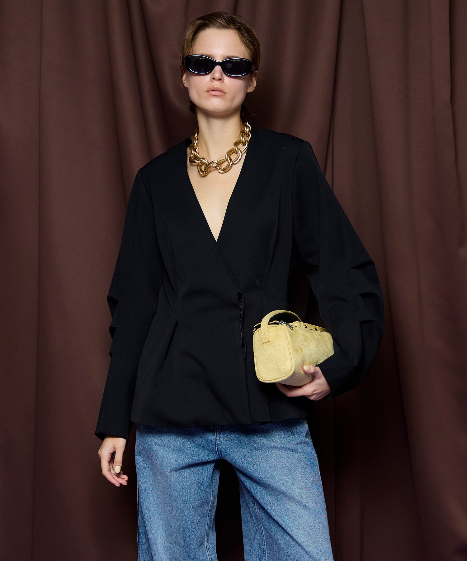 Shaped Cocoon Sleeve Jacket