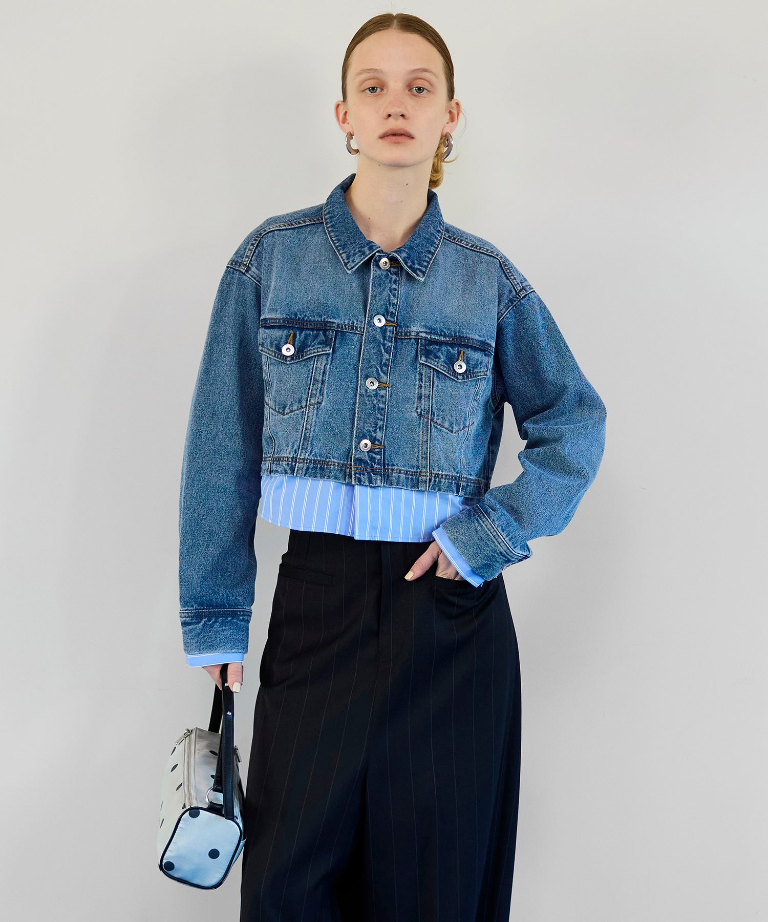 2WAY Denim Short Jacket