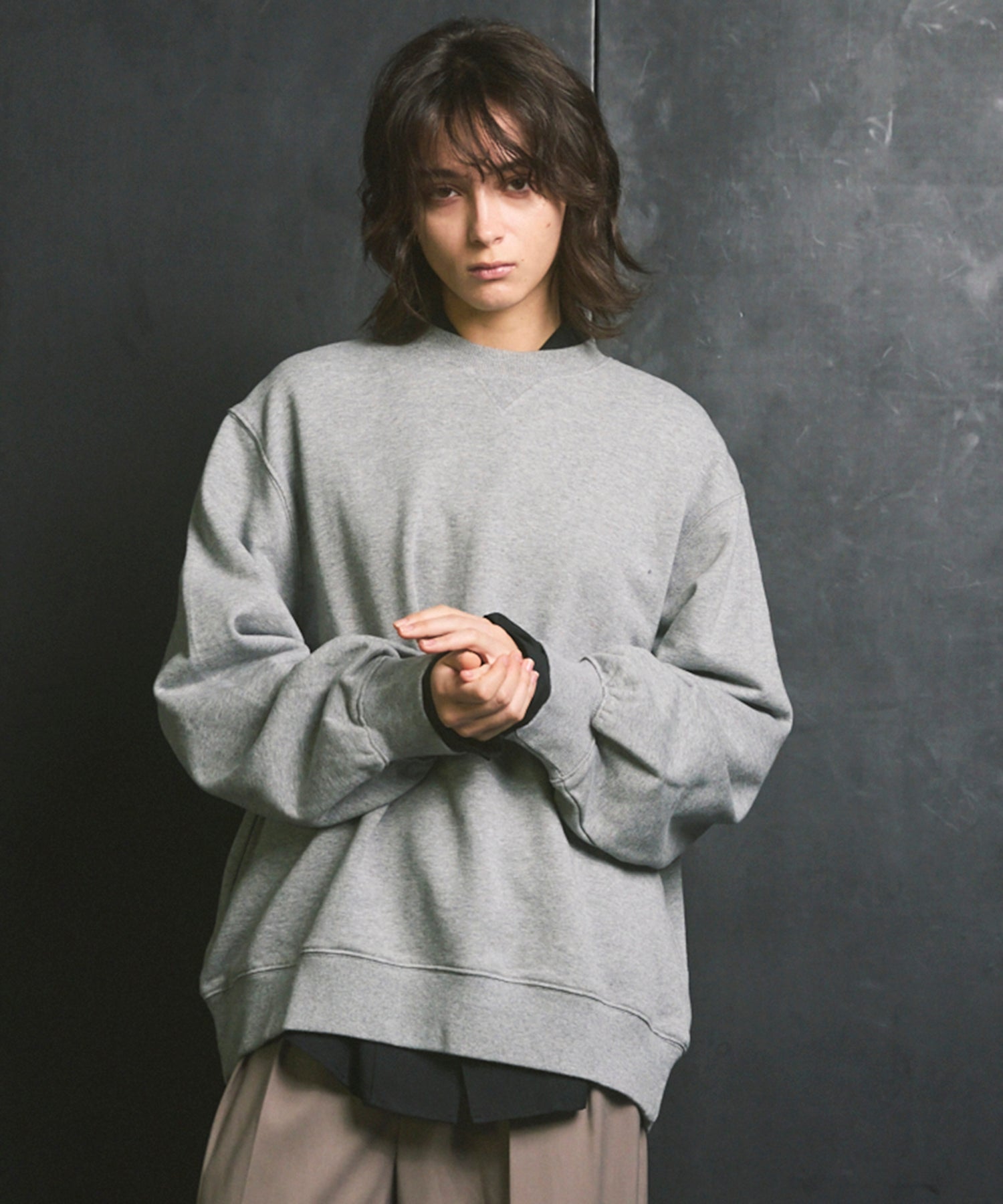 ONE-MILE WEAR】プライムオーバークルーネックプルオーバースウェット