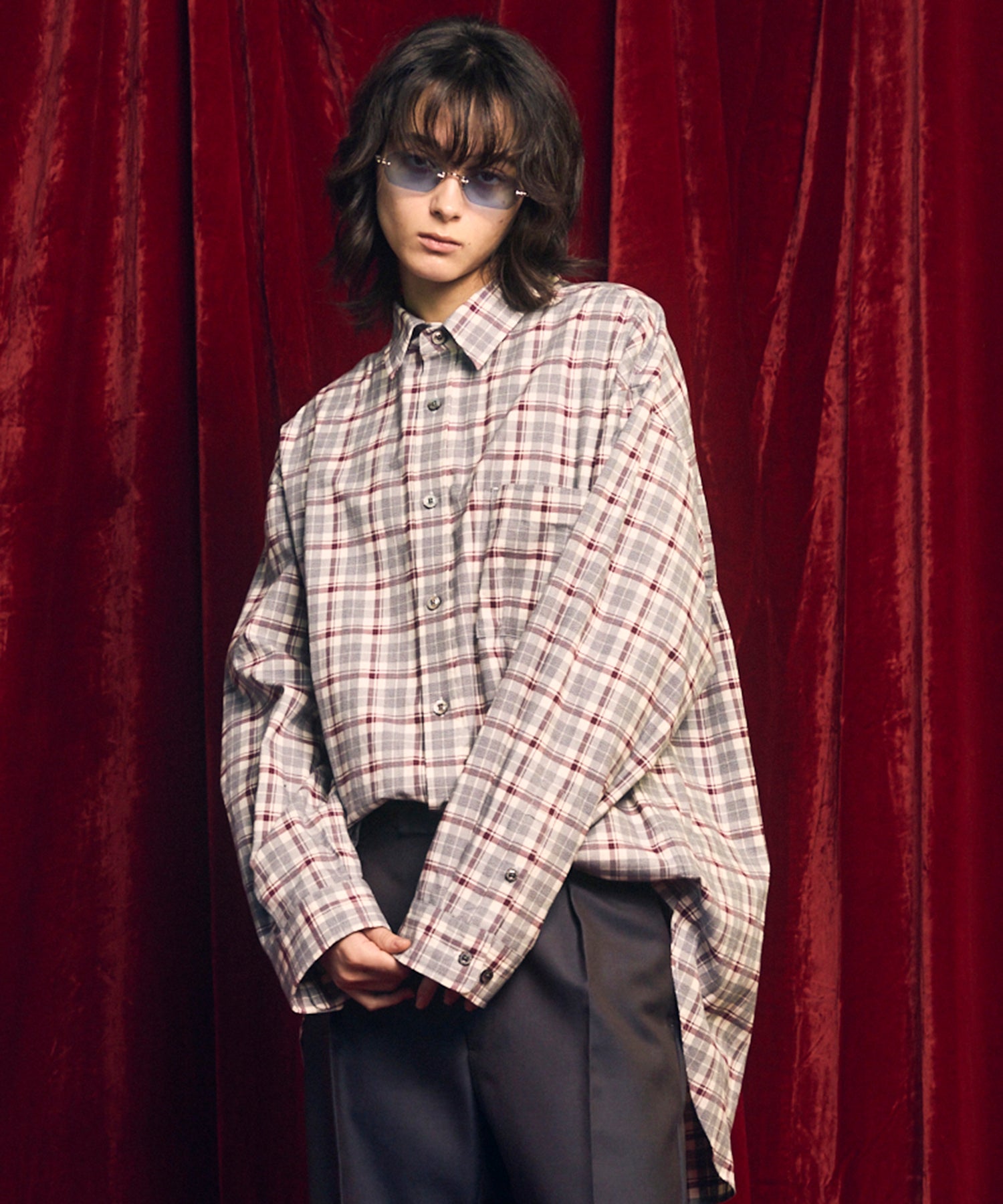 Italian Dead Stock Fabric】Prime-Over Regular Collar Shirt Coat