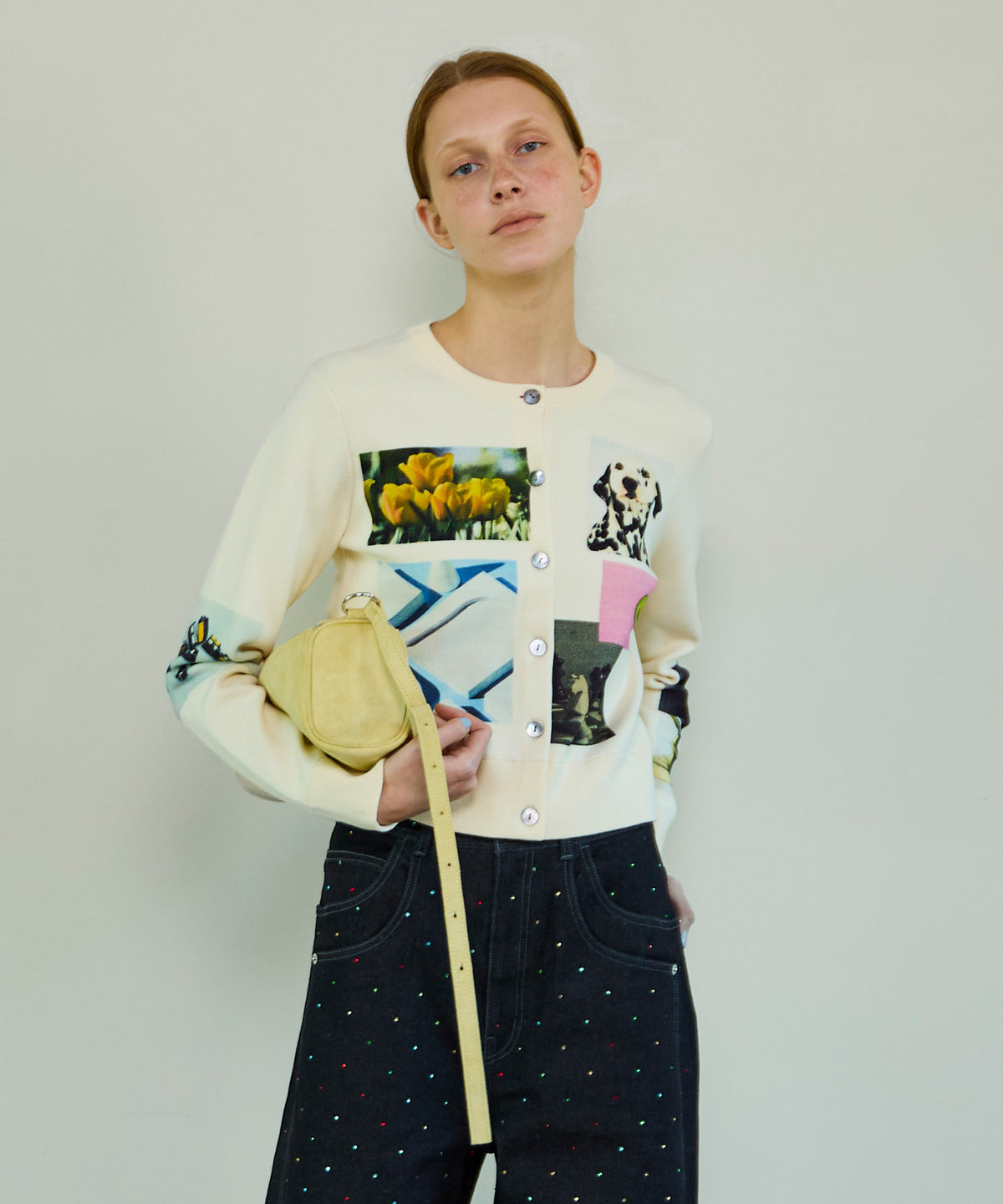 【26SPRING PRE-ORDER】Photo Collage Compact Knit Cardigan