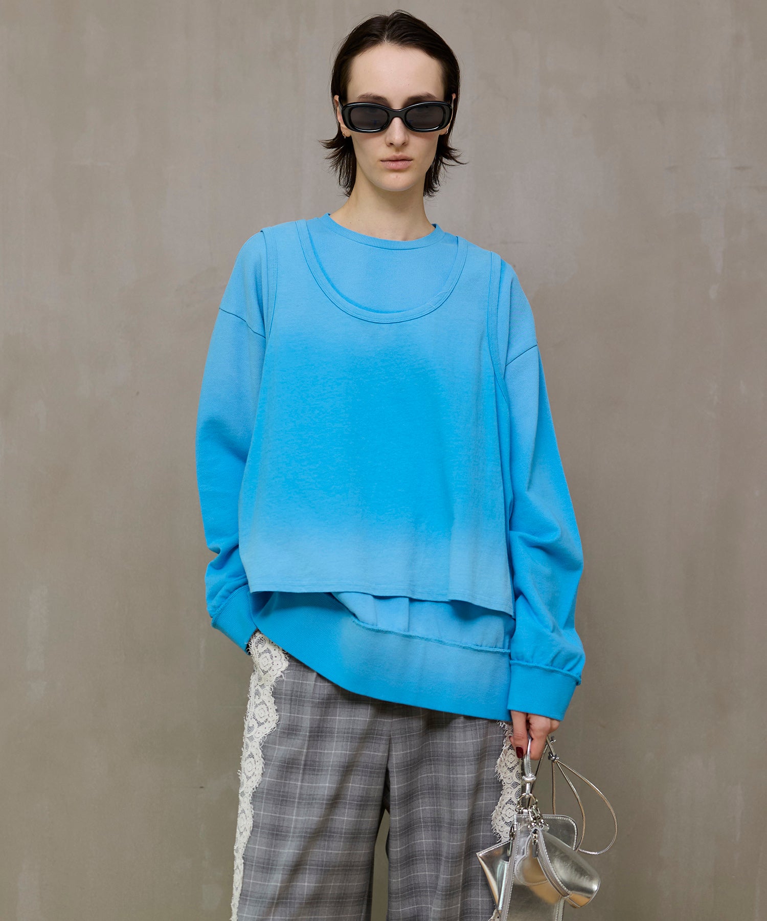Layered Jersey Sweat Top