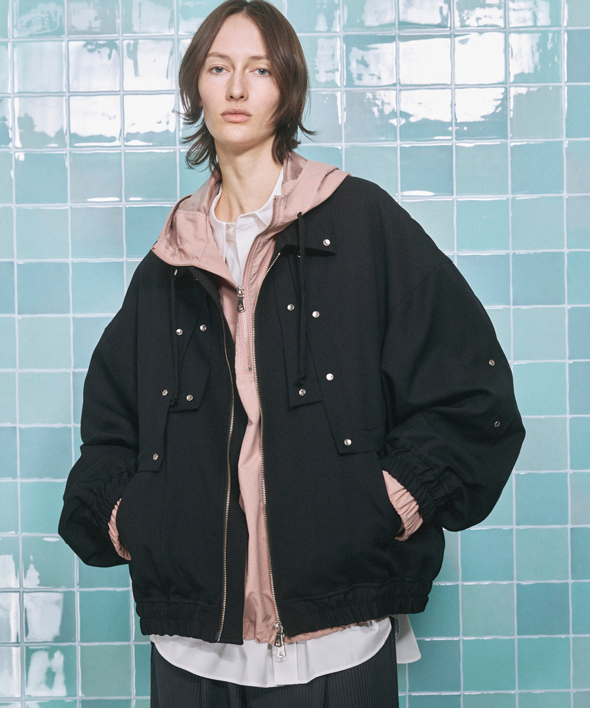 Yoke Rivets Prime-Over Blouson