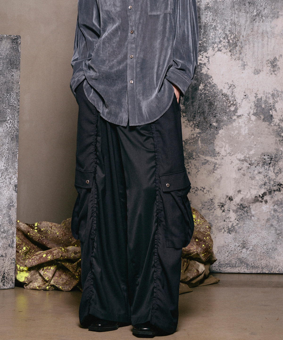 【26ss PRE-ORDER】Flower Patchwork Vintage Like Easy Sweat Pants