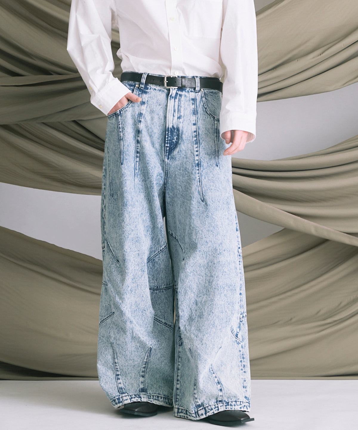 Prime-Wide Denim Balloon Pants