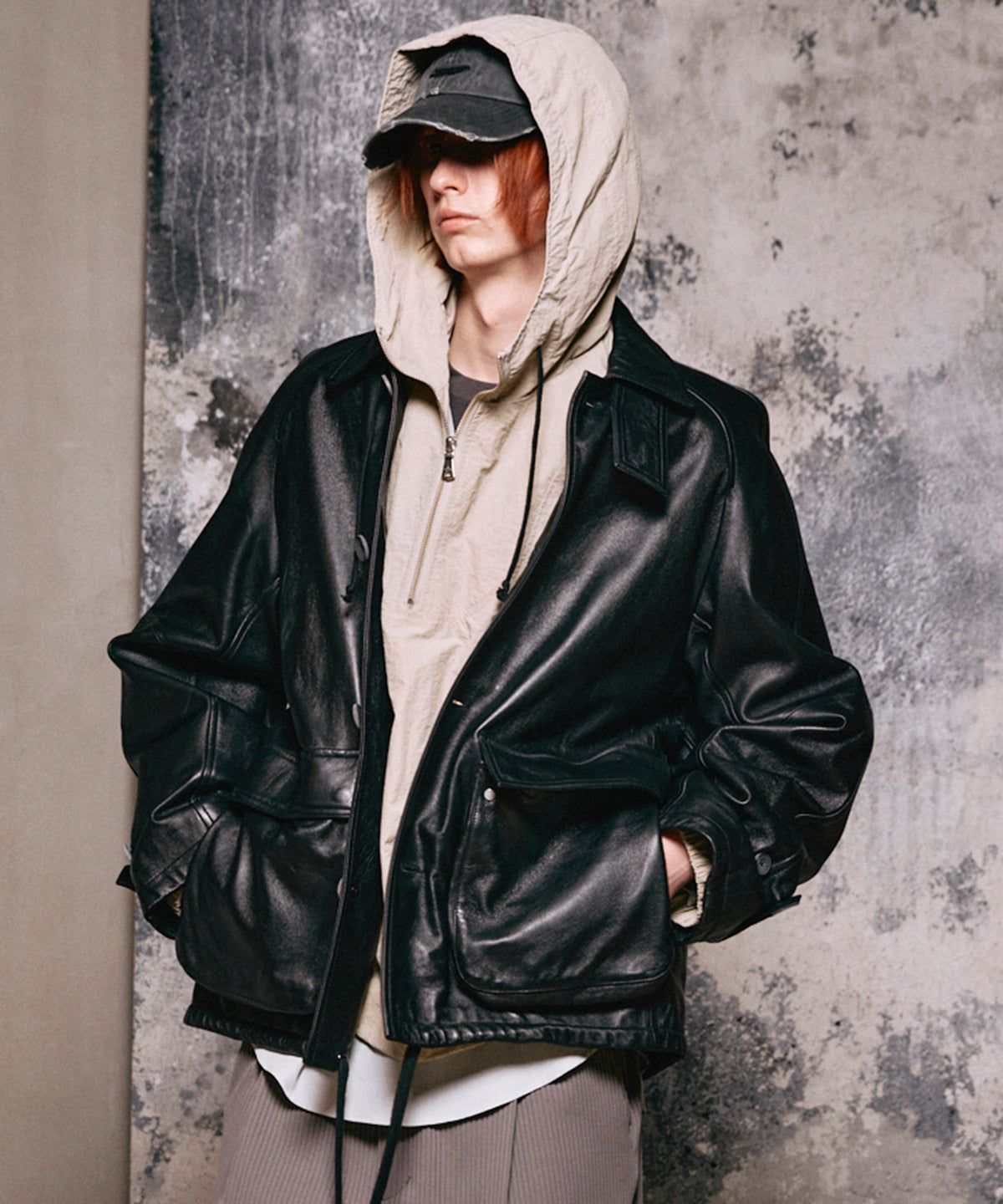 【25AW PRE-ORDER】Sheep Leather Front Button Single Blouson
