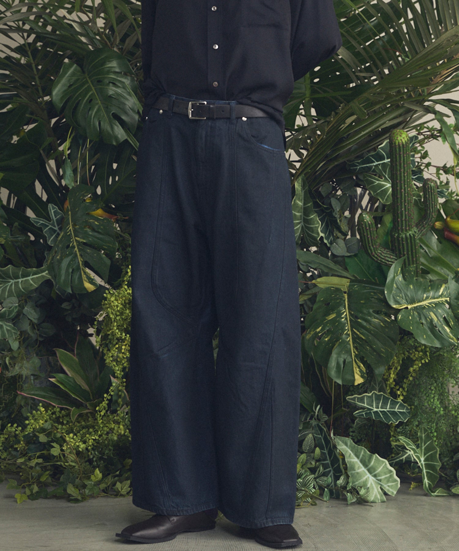 Three-Dimensional Cutting Denim Pants