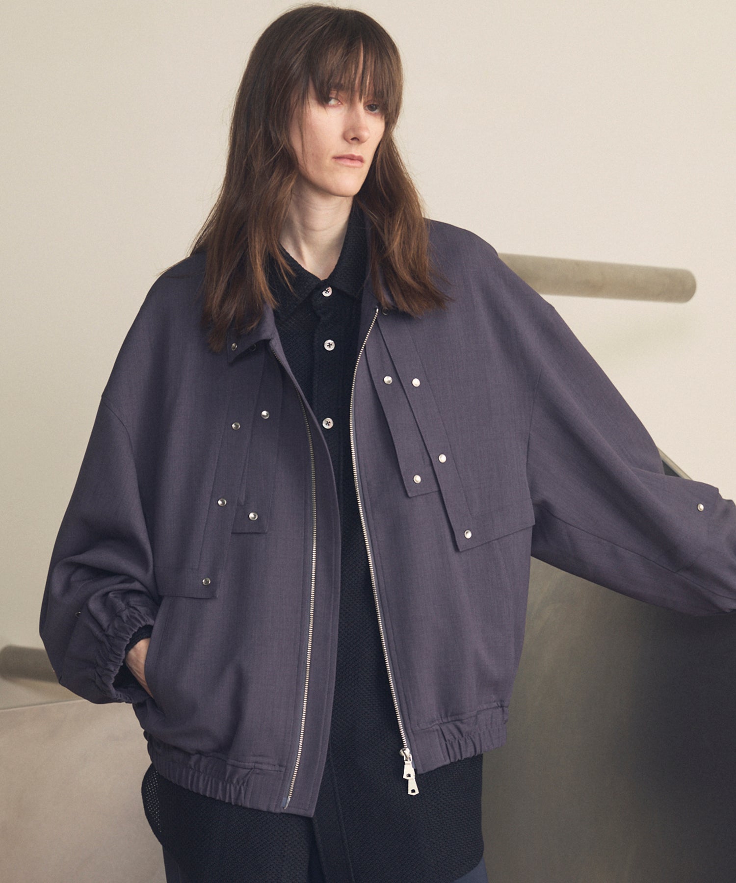Yoke Rivets Prime-Over Blouson