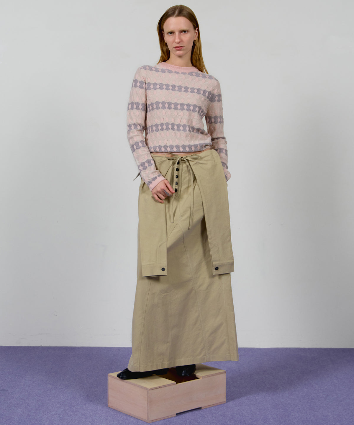 【OPEN YY】JACQUARD PULLOVER