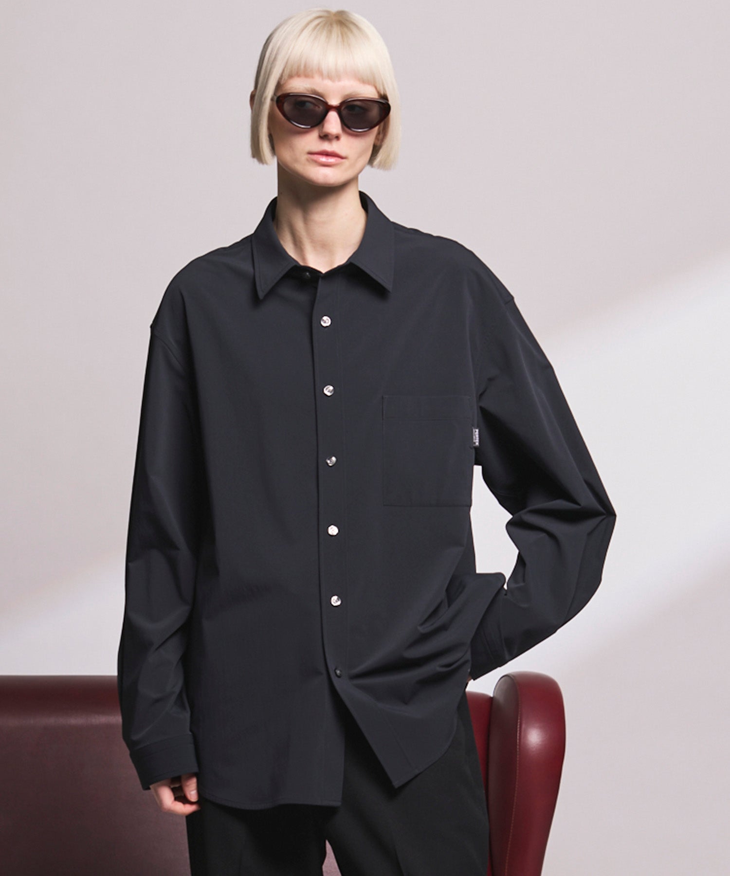 PERTEX】Regular Collar Prime-Over Long Sleeve Shirt